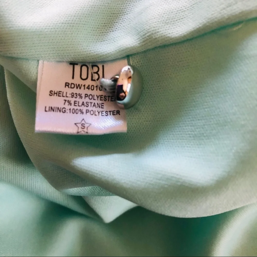 Tobi Mint Green Scalloped Shift Dress Size Small - Picture 10 of 12